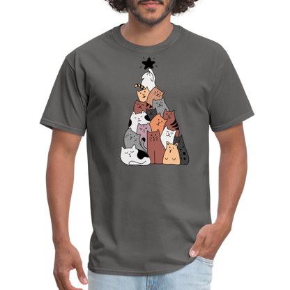 Holiday Cat Tree Classic T-Shirt - charcoal
