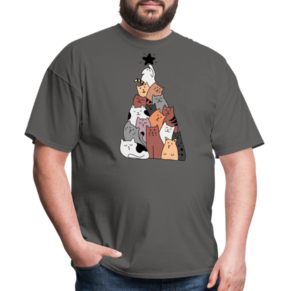 Holiday Cat Tree Classic T-Shirt - charcoal