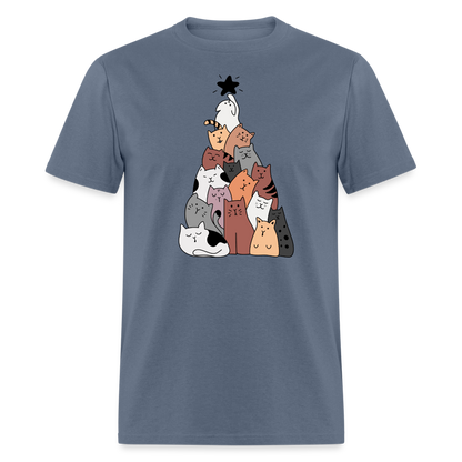 Holiday Cat Tree Classic T-Shirt - denim