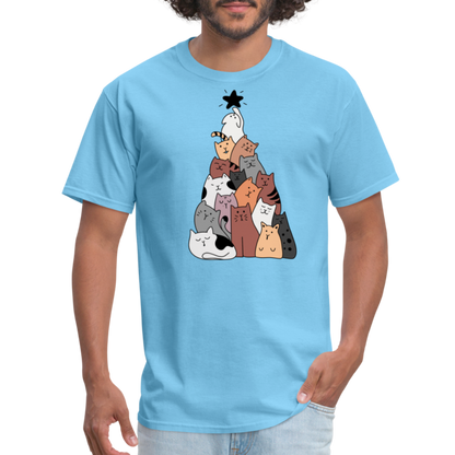 Holiday Cat Tree Classic T-Shirt - aquatic blue