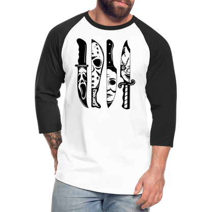 Scary Guys Baseball T-Shirt - white/black