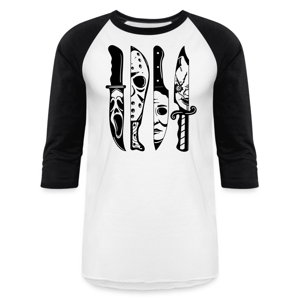 Scary Guys Baseball T-Shirt - white/black