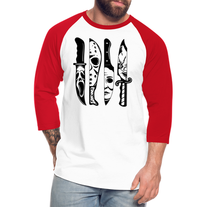 Scary Guys Baseball T-Shirt - white/red