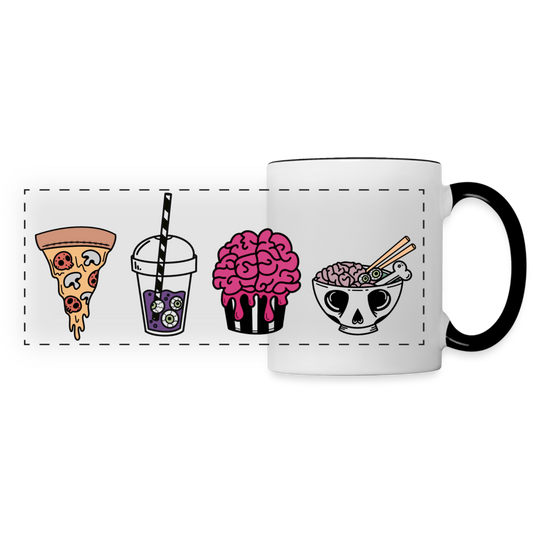 Spooky Snacks Panoramic Mug - white/black