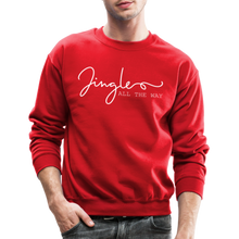 Load image into Gallery viewer, Jingle ALL THE WAY Crewneck Sweatshirt - red
