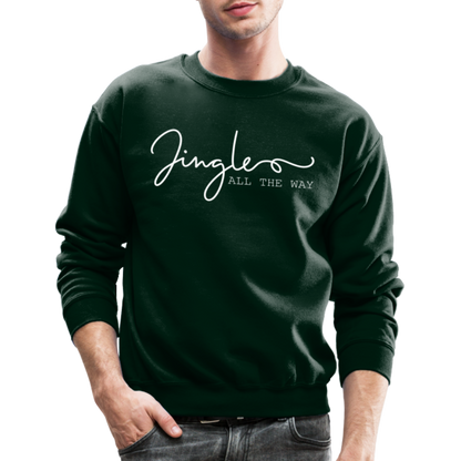 Jingle ALL THE WAY Crewneck Sweatshirt - forest green