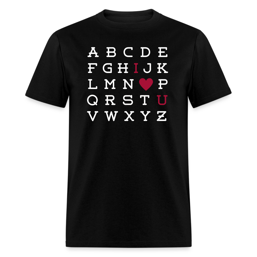 ABC I Heart U T-Shirt - black