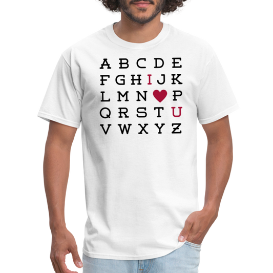ABC I Heart U T-Shirt - white
