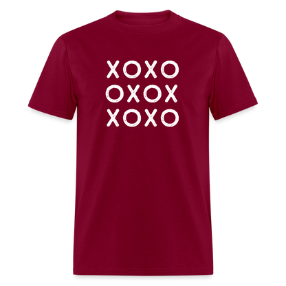 Unisex XOXO T-Shirt - burgundy