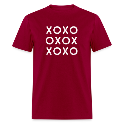 Unisex XOXO T-Shirt - dark red