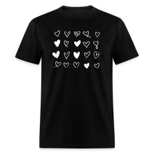 Load image into Gallery viewer, Doodle Hearts T-Shirt - black
