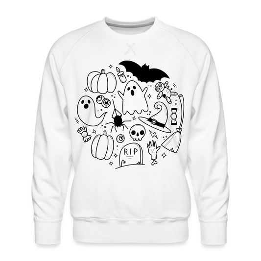 Adult Spooky Premium Sweatshirt - white