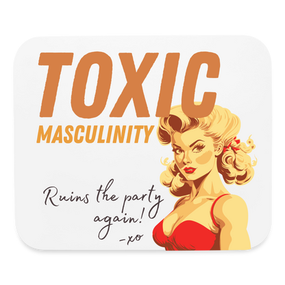 Toxic Masculinity Mouse pad Horizontal - white