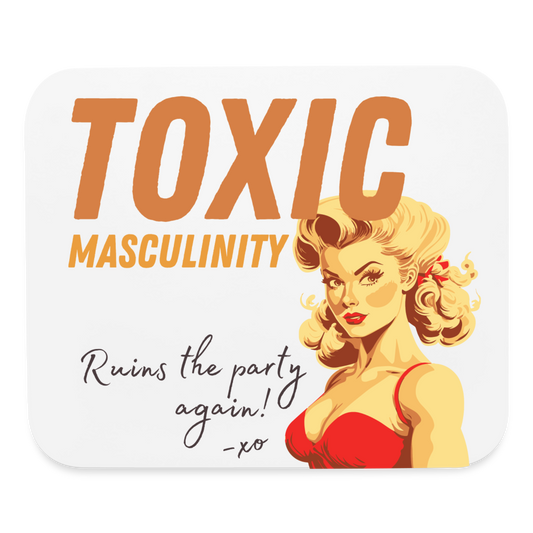 Toxic Masculinity Mouse pad Horizontal - white