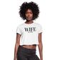 "WIFE" Cropped T-Shirt - white