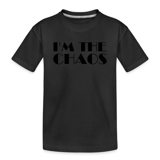 "I'm the Chaos" Toddler Premium Organic T-Shirt - black