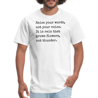 "Raise your words..." Classic T-Shirt - white